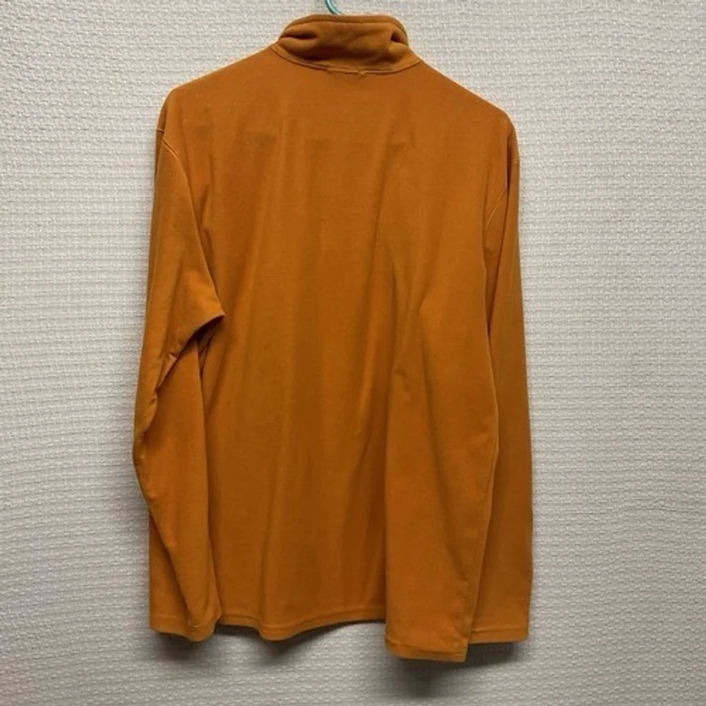 The North Face TKA100‎ 1/4 Zip Fleece Outdoors SweatShirts Men Size Large Orange